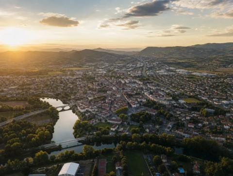 Vue aérienne de Andrézieux-Bouthéon