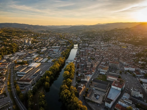 Vue aérienne de Rive-de-Gier
