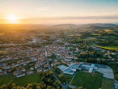 Vue aérienne de Veauche